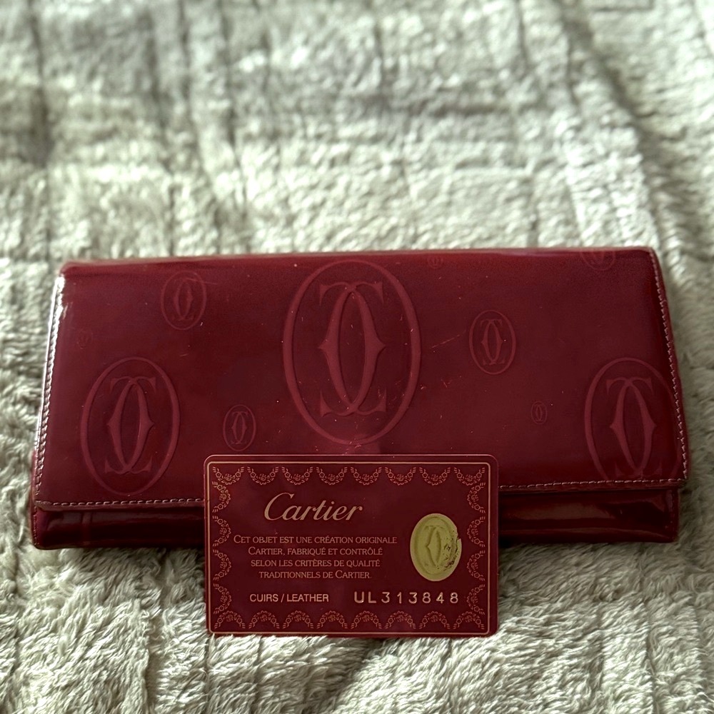 Cartier Patent Leather Wallet. Please look at the photos as part of description - Picture 1 of 9